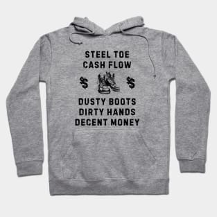 Steel Toe Blue Collar Cash Flow Worker Hoodie